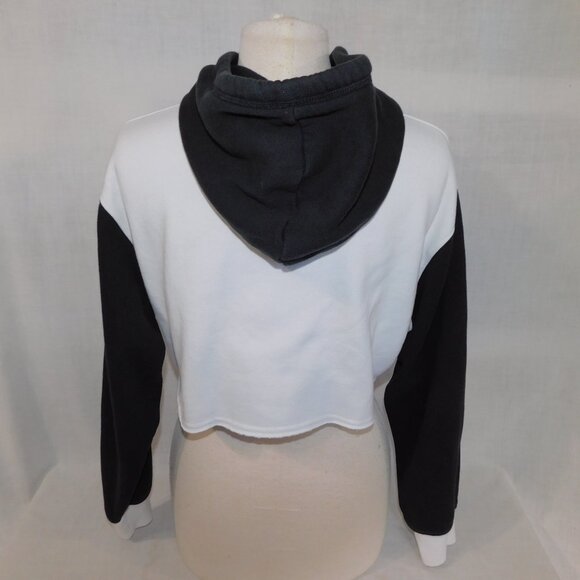 Social Tourist Womens M Black White Crop Hoodie  Greetings from the Algorithm - Picture 10 of 11